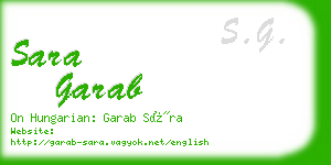 sara garab business card